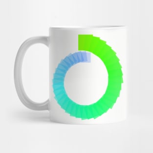 Infinity spiral green to blue Mug